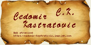 Čedomir Kastratović vizit kartica